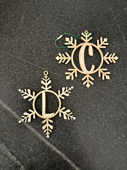 Snowflake Initials Ornament